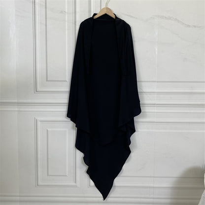 Introducing the stunning single-layer Khimar from Hikmah Boutique - a perfect blend of comfort and style for the modern Muslimah. This versatile Khimar is made of highest quality materials and expert craftsmanship, ensuring both durability and comfort. The lightweight and breathable fabric, coupled with its flowing design.