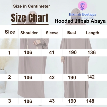 Experience timeless elegance with our Silver Grey Hooded Jilbab Abaya, a symbol of refined modesty exclusively available at Hikmah Boutique. Crafted with meticulous attention to detail, this sophisticated garment is designed to elevate your modest wardrobe with grace and sophistication.