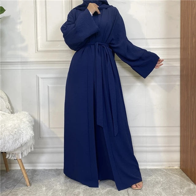 Plain Abaya in Navy - Hikmah Boutique | 3 Piece Set