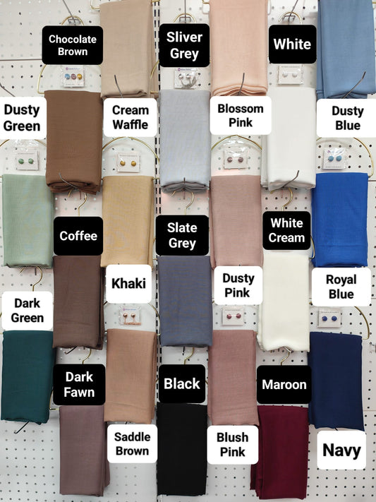 Introducing the epitome of luxury and comfort, the Viscose Hijab by Hikmah Boutique. Made with 100% pure viscose material, this hijab is the perfect combination of softness and elegance. Viscose is a premium fabric that drapes beautifully, and is lightweight and breathable, making it an ideal choice for daily wear.