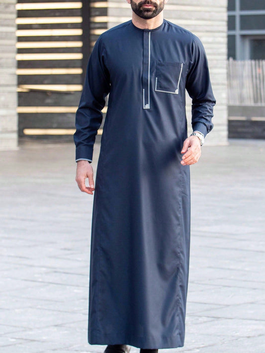 Simple Embroidered Traditional Thobe For Men