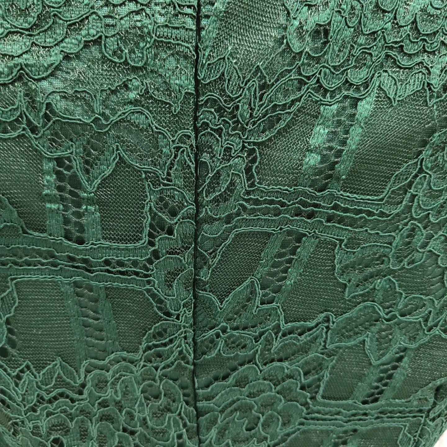 Emerald V Neck Tie-Waist Sheer Lace Dress - Hikmah Boutique