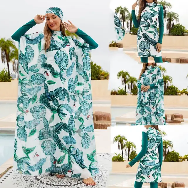 Discover the epitome of modesty and style with Hikmah Boutique's Burkini Modest Swimwear. Explore our versatile Burkini line crafted for all sizes, featuring hijab caps, full-sleeved tops, pants, and kaftan-style outer robes. Join the Islamic swimwear revolution with Hikmah Boutique.
