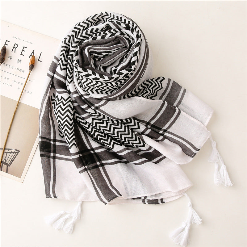 Discover the epitome of elegance with our Arab Style Rectangular Scarf, exclusively available at Hikmah Boutique. Measuring a generous 180cm by 75cm, this meticulously crafted accessory seamlessly fuses traditional charm with contemporary sophistication. Elevate your style—order your exclusive scarf today.