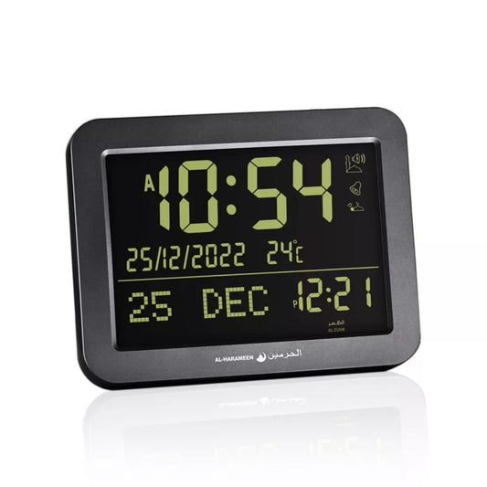 Discover the Digital Azan Clock by Hikmah Boutique, designed to elevate your prayer experience. Stay connected to your faith with precise prayer times, automatic Azan reminders and a versatile display. Crafted with quality and tailored to meet the needs of Muslims worldwide. Order online, fast shipping in Australia and worldwide.