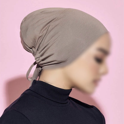 Buy Dark Navy Bamboo Closed Hijab Cap at Hikmah Boutique. Soft bamboo fabric with tie-back adjustment. Perfect for Chiffon and Bamboo Hijabs. Shop now in-store or online Australia.