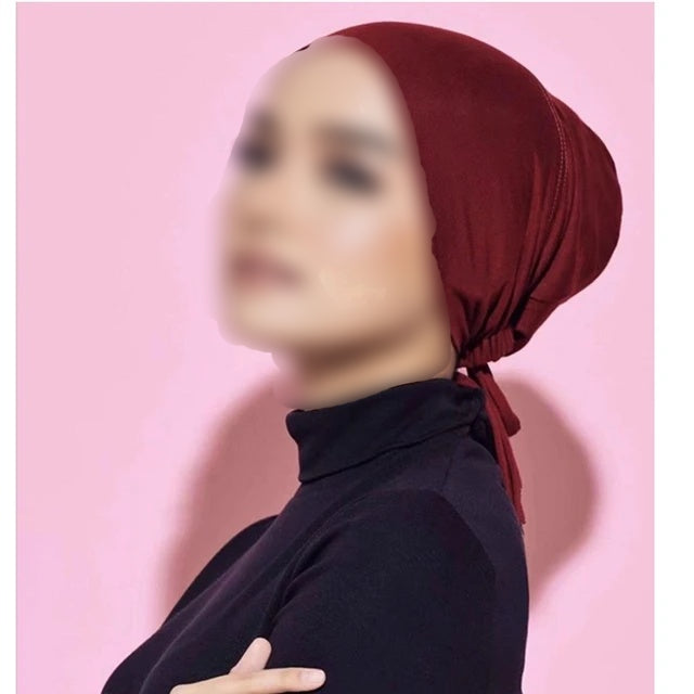 Shop Dusty Lavender Bamboo Closed Hijab Cap at Hikmah Boutique. Soft bamboo fabric, adjustable tie-back. Pair with Modal Hijabs. Available online and in-store in Sydney, Australia.