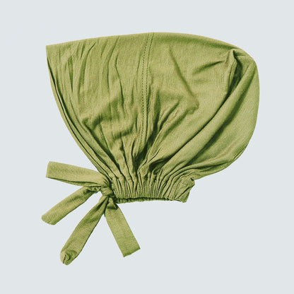 Shop Spring Green Bamboo Closed Hijab Cap at Hikmah Boutique. Moisture-wicking, breathable bamboo fabric with adjustable tie-back. Perfect for Pure Bamboo and Chiffon Hijabs. Available online and in-store in Australia.