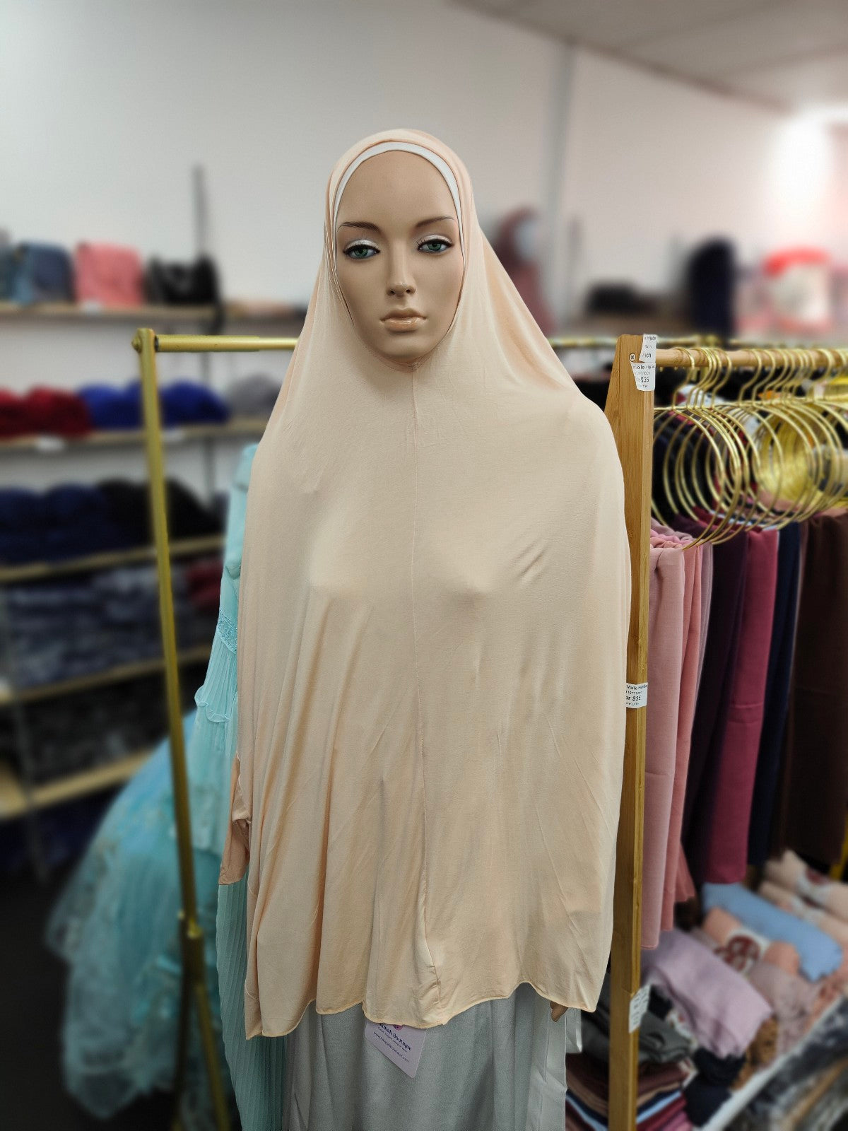 Discover unparalleled comfort with our Champagne Cream Bamboo Jilbab. Lightweight, breathable, and perfect for summer. Perfect for Summer! Lightweight, Breathable, Cool Bamboo Jilbab in Champagne Cream for Hot Weather. Buy the best Bamboo Jilbab online. Ideal for hot weather. Elevate your style at Hikmah Boutique. 