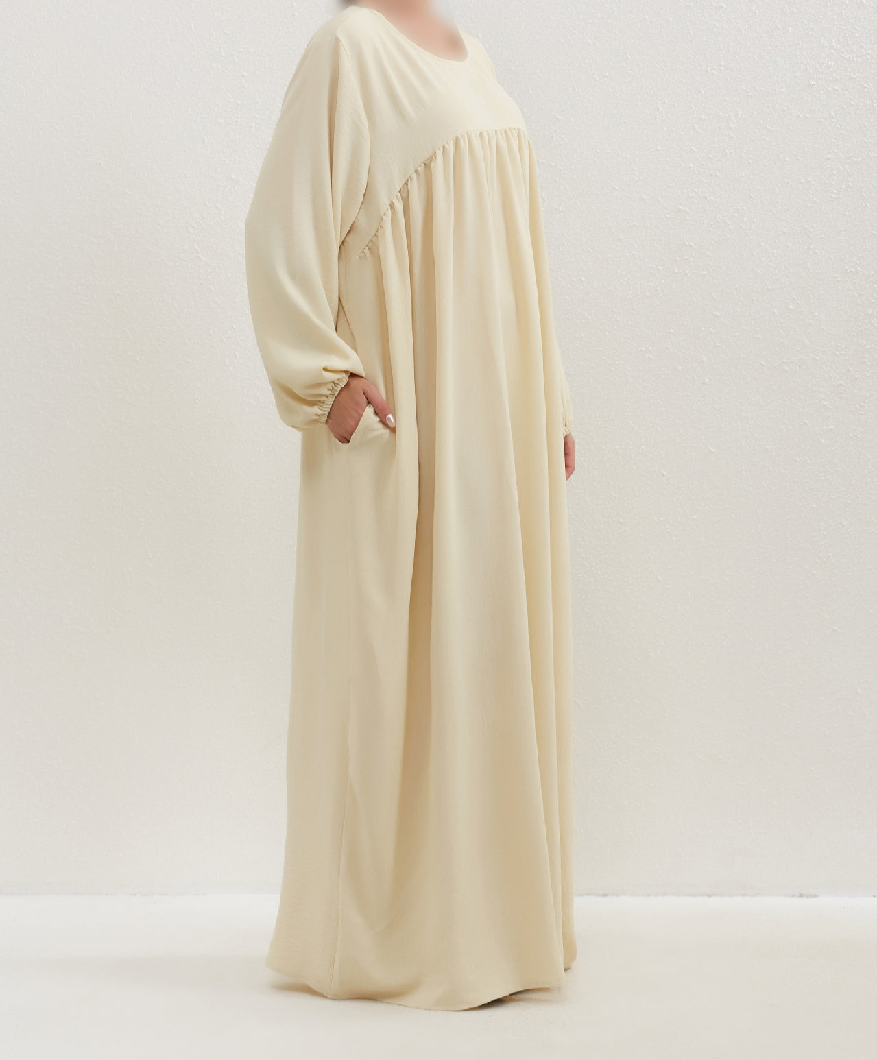 Introducing the Epitome of Modest Elegance: Yellow Vanilla Crepe Abaya by Hikmah Boutique Elevate your modest fashion game with our exclusive Yellow Vanilla Crepe Abaya, meticulously crafted to meet the discerning needs of modern Muslim women. Shop Now at Hikmah Boutique.