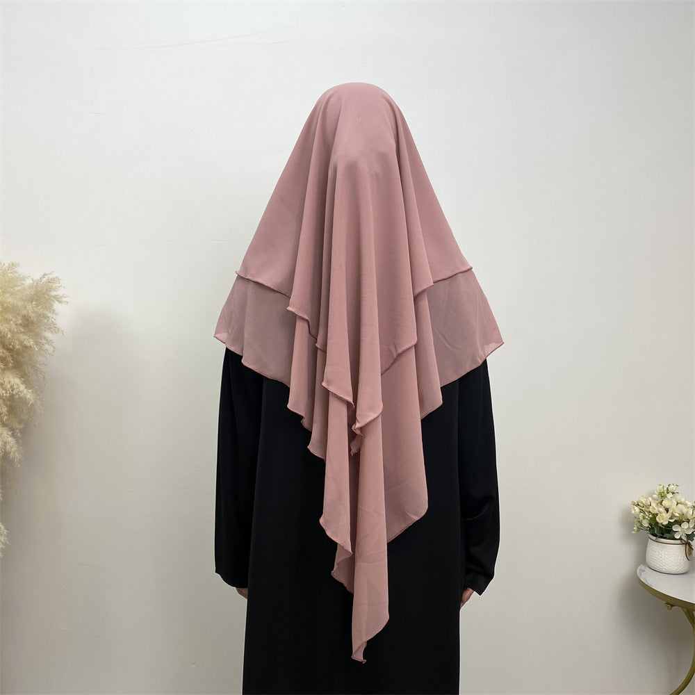 Discover our exquisite collection of double layer khimars by Hikmah Boutique. Perfect for daily wear, these khimars offer two layers at the front and back, ensuring comfort, breathability, and style. Available in 9 beautiful colors at a reasonable price.