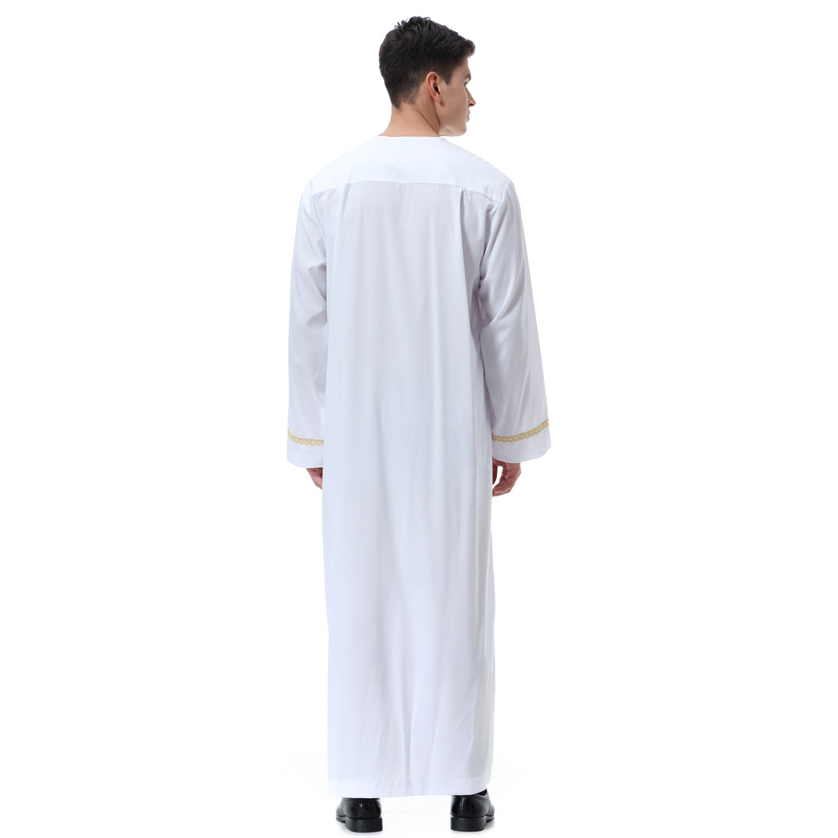 Discover the timeless beauty of our exclusive collection of Embroidered Mens Thobes in White at Hikmah Boutique. Immerse yourself in the richness of Middle Eastern fashion with meticulously crafted garments showcasing intricate embroidery. Elevate your style and embrace cultural heritage with our exquisite white thobes featuring delicate detailing and a touch of sophistication.