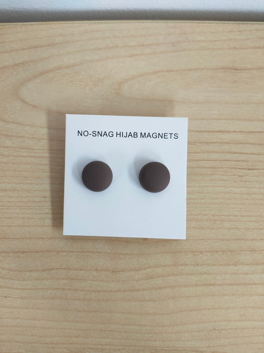 Explore our Hijab Magnets in Coffee Twin-Pack for a stylish and practical way to secure your hijab. Shop now at Hikmah Boutique for elegant magnetic hijab fasteners.