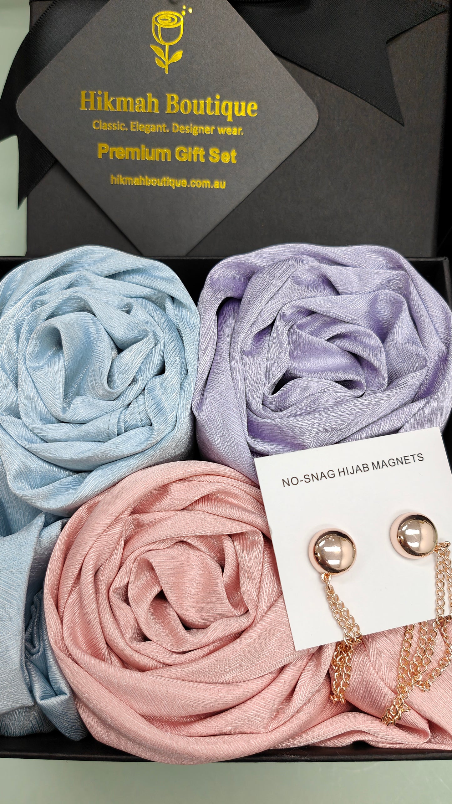 Premium Textured Satin Hijab Gift Box