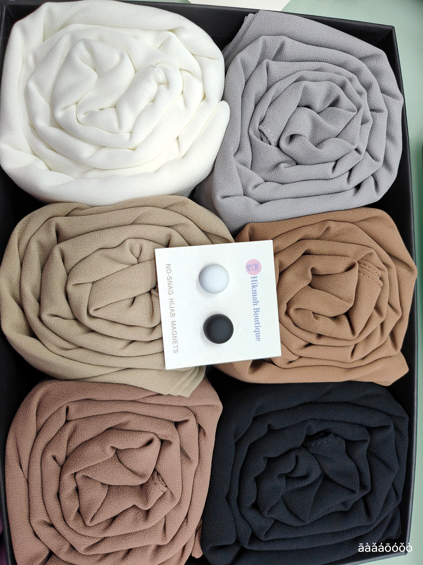 Chiffon Hijab Gift Set | Classic Range (6 Hijabs with Pins)