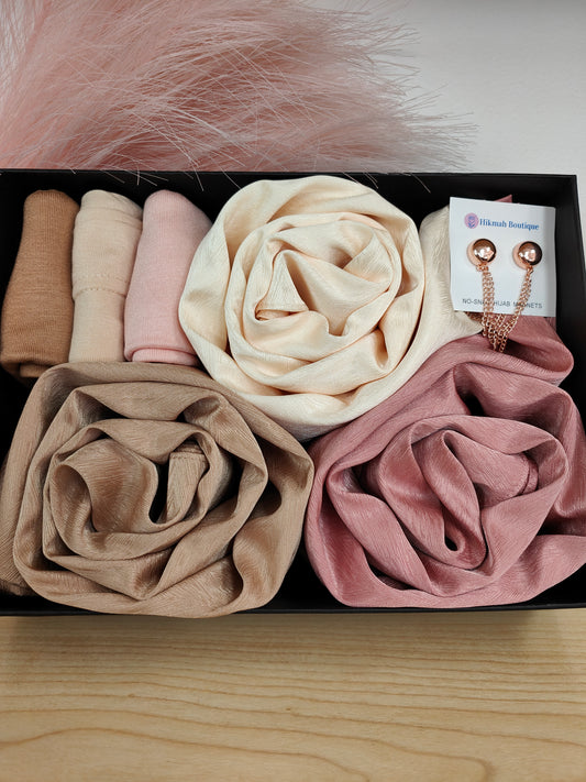 Premium Textured Satin Hijab Gift Box