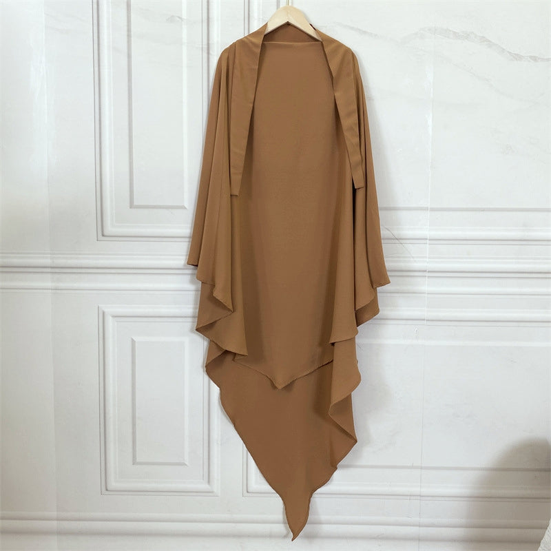 Long Khimar Single Layer Tie-up