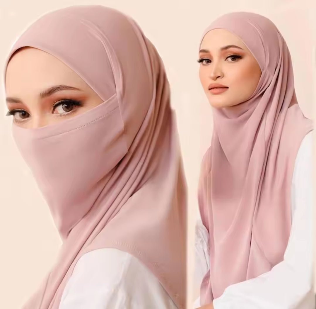 Shop the Jersey Instant Hijab at Hikmah Boutique Australia. Soft jersey fabric, versatile as hijab, khimar, or niqab. Perfect for reverts, new hijabis, and girls. Available in all colors!