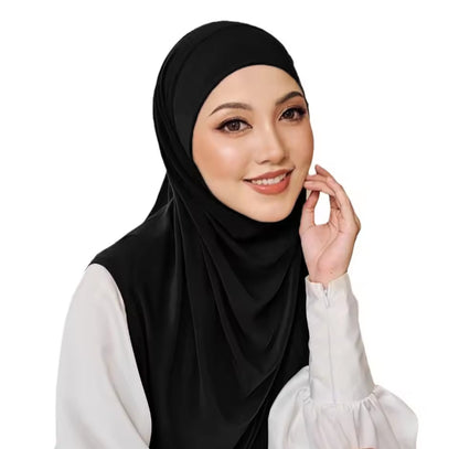 Shop the Jersey Instant Hijab at Hikmah Boutique Australia. Soft jersey fabric, versatile as hijab, khimar, or niqab. Perfect for reverts, new hijabis, and girls. Available in all colors!