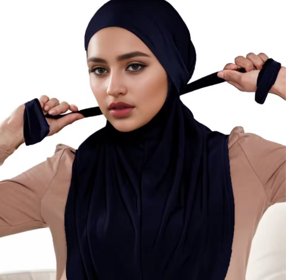 Shop the Jersey Instant Hijab at Hikmah Boutique Australia. Soft jersey fabric, versatile as hijab, khimar, or niqab. Perfect for reverts, new hijabis, and girls. Available in all colors!