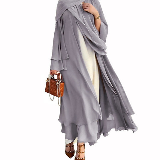 Elevate your modest elegance with the Light Grey Open Abaya With Hijab, exclusively at Hikmah Boutique. Crafted from premium materials, it offers versatility, style, and comfort. Discover distinctive abayas for every preference.