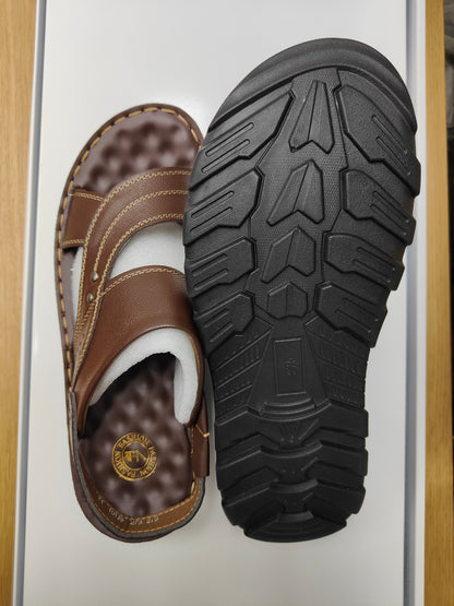 Introducing Dark Brown Design 3 Men's Sandals: Where Style Meets Comfort Elevate your fashion game with our Dark Brown Design 3 Men's Sandals, exclusively available at Hikmah Boutique. These sandals are more than just footwear; they represent a harmonious fusion of style, comfortable sandals for men at Hikmah Boutique.
