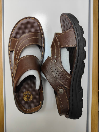 Introducing Dark Brown Design 3 Men's Sandals: Where Style Meets Comfort Elevate your fashion game with our Dark Brown Design 3 Men's Sandals, exclusively available at Hikmah Boutique. These sandals are more than just footwear; they represent a harmonious fusion of style, comfortable sandals for men at Hikmah Boutique.