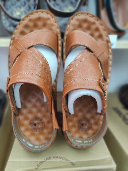 Elevate your summer style with our exclusive Men's Light Brown Sandals at Hikmah Boutique. Perfect for daily comfort and casual outings, these summer sandals combine fashion and function.