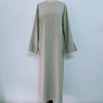 Shop the elegant Modest Plain Abaya in Dark Beige at Hikmah Boutique Australia. Neutral color, modest fit, and timeless design. Available in reasonable price.