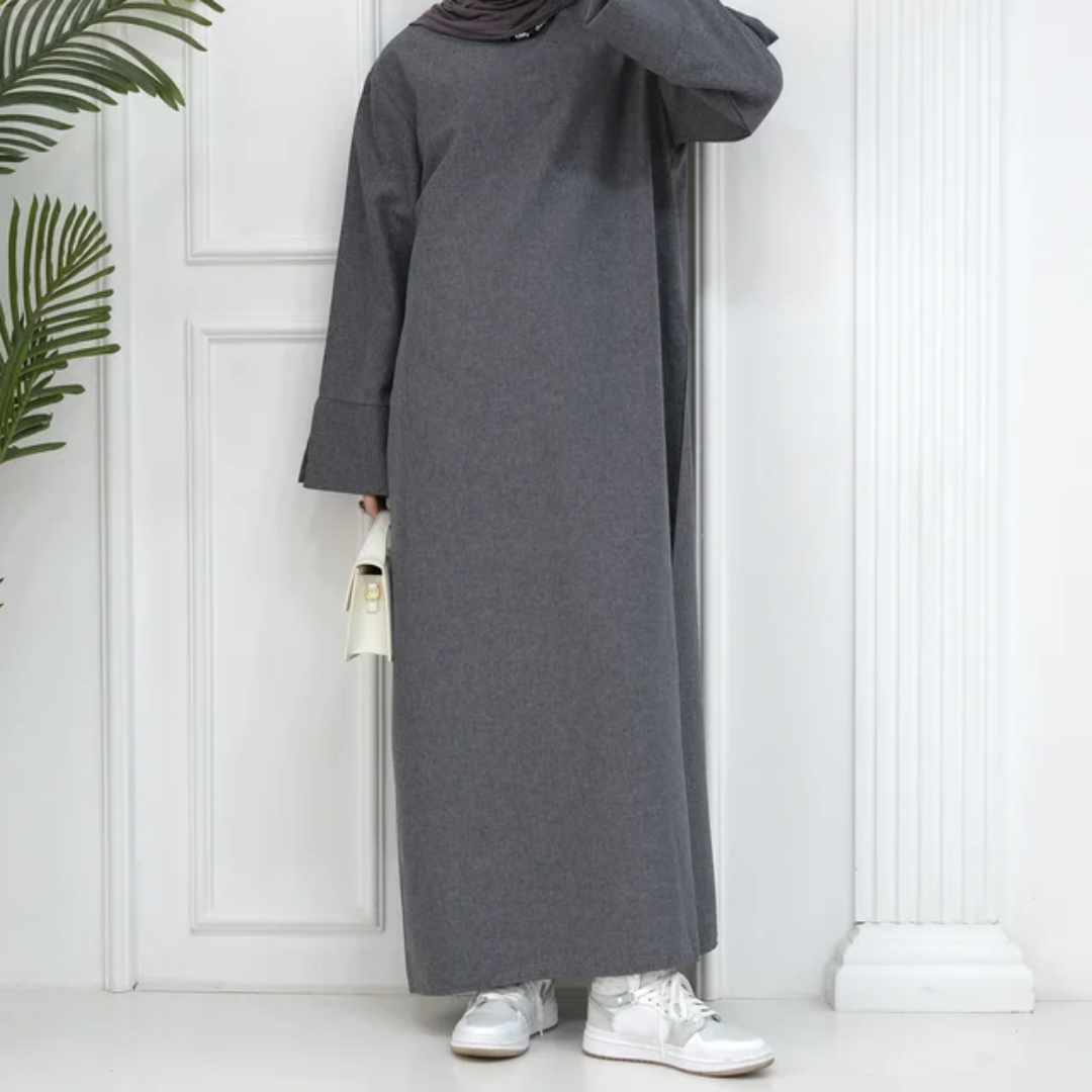 Buy the Modest Plain Abaya in Slate Grey at Hikmah Boutique Australia. Comfortable, modest fit with a timeless design. All sizes available at reasonable prices.