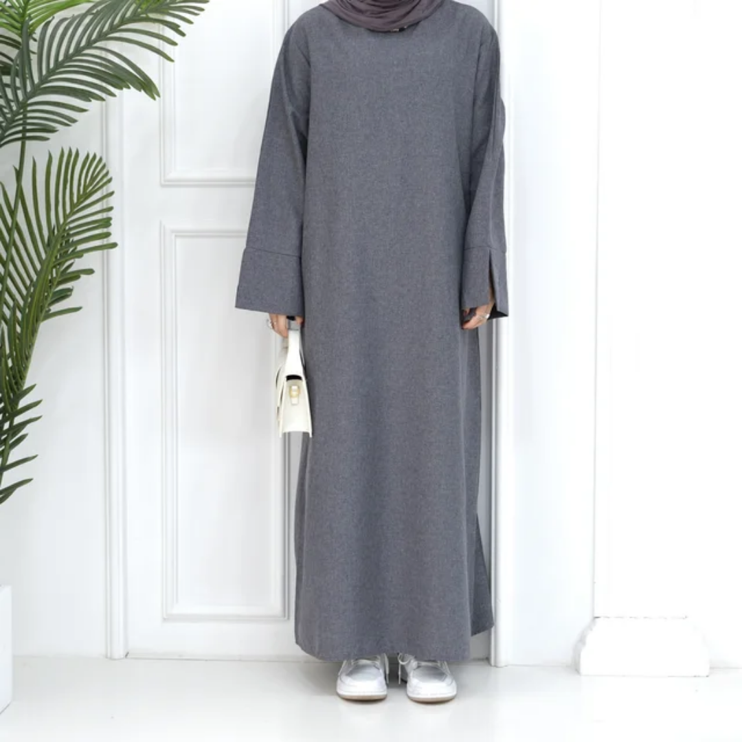 Buy the Modest Plain Abaya in Slate Grey at Hikmah Boutique Australia. Comfortable, modest fit with a timeless design. All sizes available at reasonable prices.