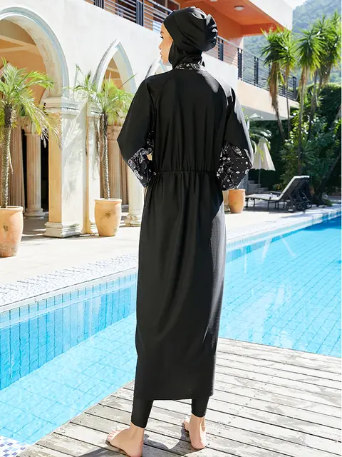 Dive into sophistication with our Modest Burkini 3-Piece Swimsuit Set, exclusively at Hikmah Boutique. Experience full coverage, style, and cultural expression with hijab ninja cap, long top, and pants. Embrace affordable luxury in all sizes. Elevate your beach look today!