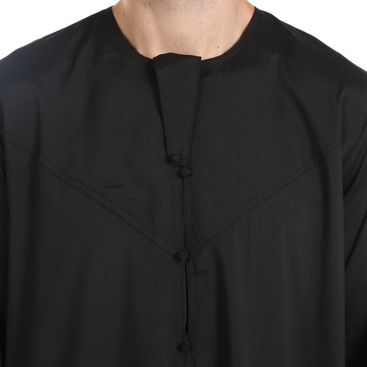 Discover timeless elegance with our Omani Men's Thobe in black, exclusive at Hikmah Boutique. Embrace sophistication and cultural heritage with this impeccably crafted thobe, blending traditional craftsmanship with a contemporary twist. Its design and attention to detail ensure comfort and style for every occasion. 