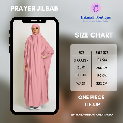 Embark on a voyage of serene beauty with our Pink Daisy One Piece Tie-Up Jilbab. Meticulously designed to harmonize modesty with contemporary allure, this exclusive Islamic garment offers a captivating symphony of grace and comfort for your sacred moments of devotion.