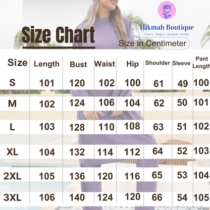 Size Chart – Modestique Designs