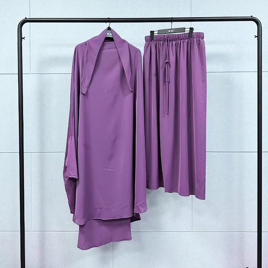 Looking for a chic and stylish jilbab that is both comfortable and modest? Look no further than our purple color French Jilbab! Exclusive to Hikmah Boutique, this stunning jilbab is the perfect addition to any wardrobe. Made with high-quality materials, this jilbab is designed to provide the comfort and durability. 