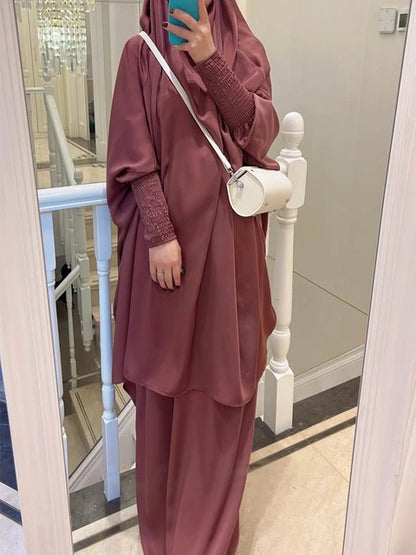 Elevate your modest fashion with our Satin French Jilbab in Blush Pink. Available exclusively at Hikmah Boutique. Shop online in Australia for premium quality French Jilbabs and enjoy timeless elegance.