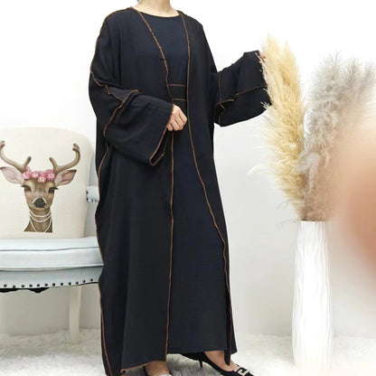 Modest Summer Abaya 2-Piece Set in Black is a wardrobe essential for every modest Islamic Clothing Hijabi. Exclusively available at Hikmah Boutique Australia Online.