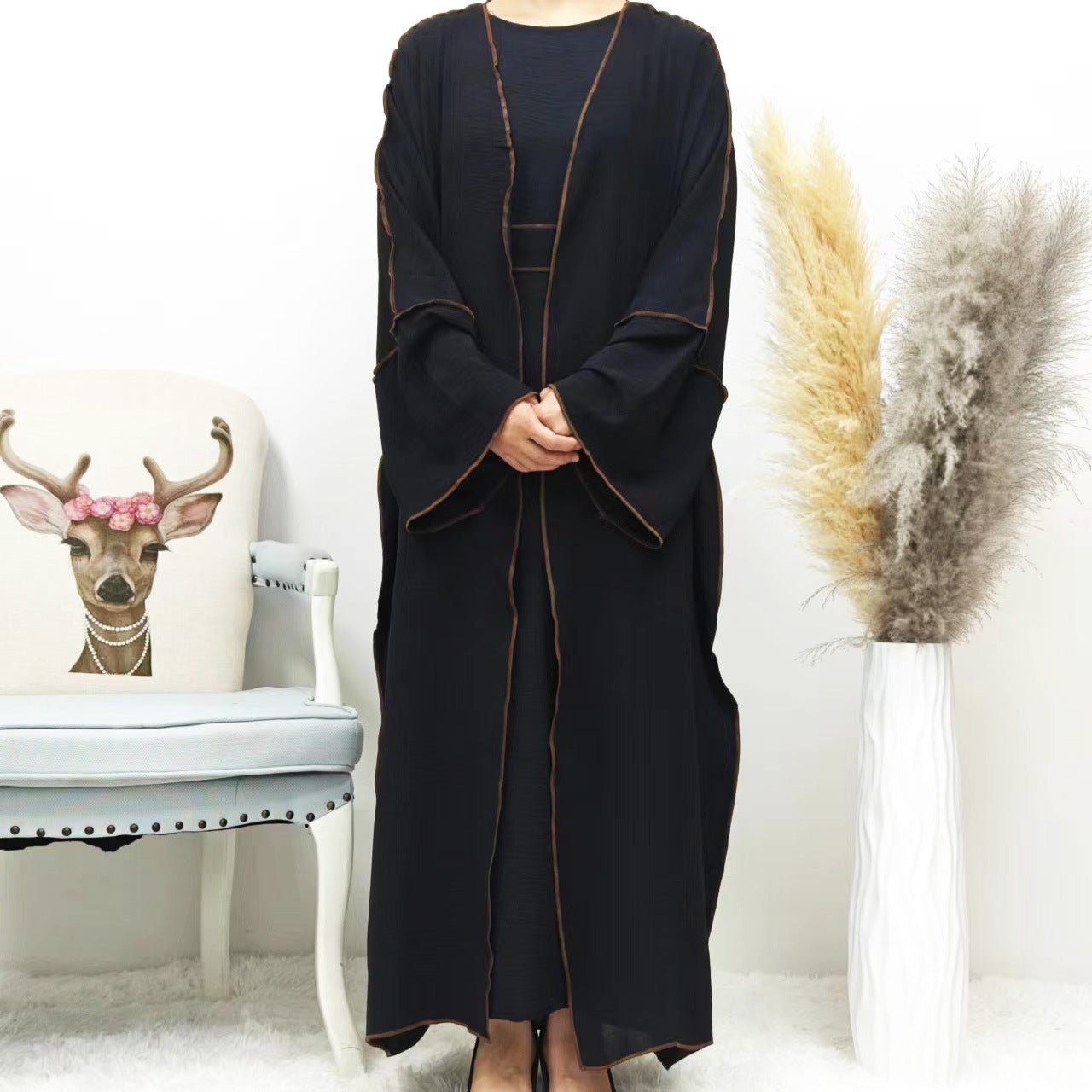 Modest Summer Abaya 2-Piece Set in Black is a wardrobe essential for every modest Islamic Clothing Hijabi. Exclusively available at Hikmah Boutique Australia Online.