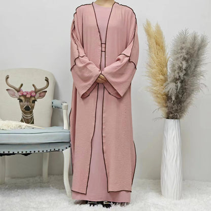 Add a touch of modest femininity to your wardrobe with the Summer Abaya 2-Piece Set in Pink, exclusively available at Hikmah Boutique, abaya store in Sydney.