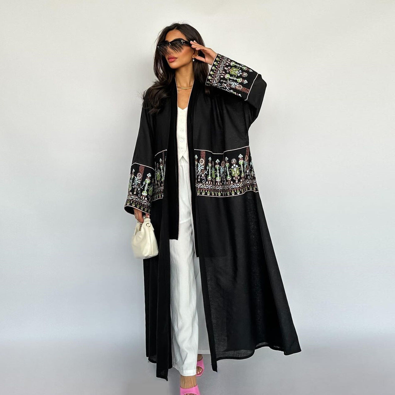 Summer Embroidered Open Abaya, made from breathable, lightweight fabric, this modest abaya with elegant embroidery is ideal for hot weather. Shop at Hikmah Boutique, Australia’s top destination for quality modest clothing.