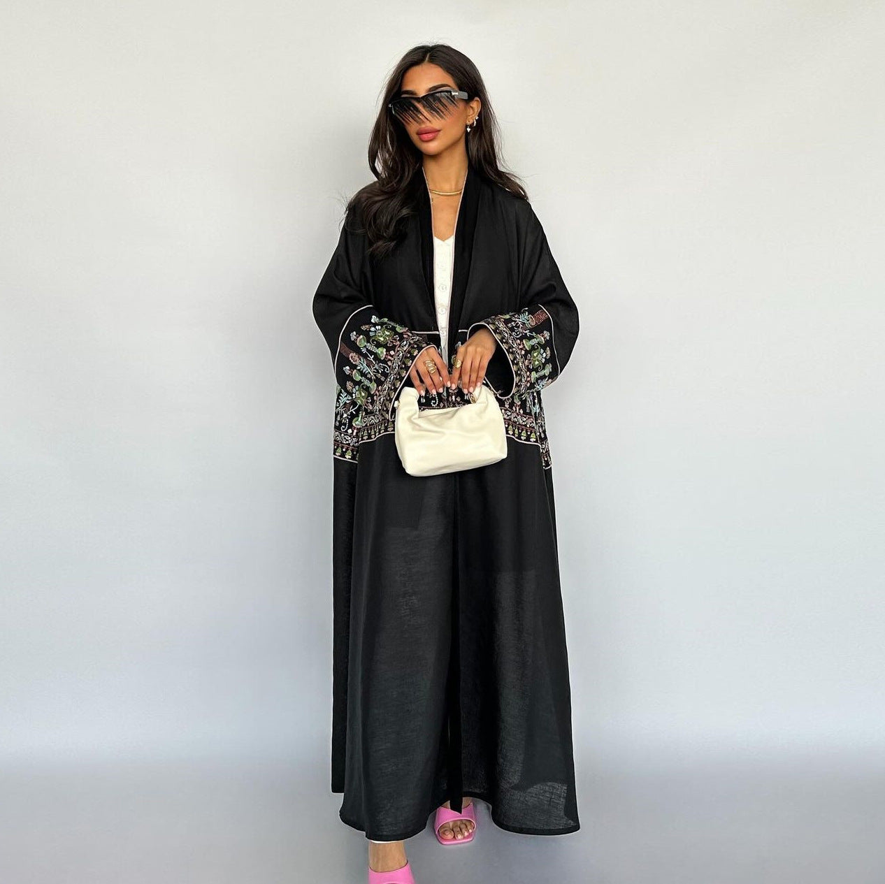 Summer Embroidered Open Abaya, made from breathable, lightweight fabric, this modest abaya with elegant embroidery is ideal for hot weather. Shop at Hikmah Boutique, Australia’s top destination for quality modest clothing.