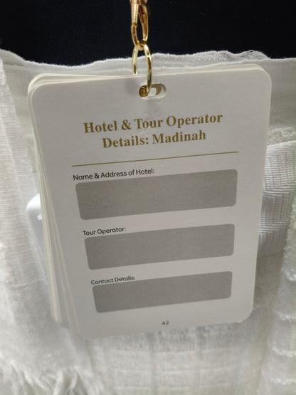 Simplify your Umrah journey with our Umrah Dua Cards With Lanyard by Hikmah Boutique. Includes essential duas, etiquettes, and significance of Umrah rituals.