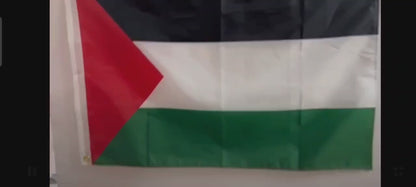 Show your support with our Large Palestine Flag from Hikmah Boutique. Measuring 150cm by 90cm, this premium-quality flag is a symbol of solidarity and pride. Elevate your space with this authentic representation of Palestinian heritage. Order now for a meaningful addition to your collection.