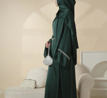 Malika Abaya Emerald Green | Modest Abaya Set Hikmah Hikmah Boutique Malika Abaya Emerald Green | Modest Abaya Set Hikmah Hikmah Boutique