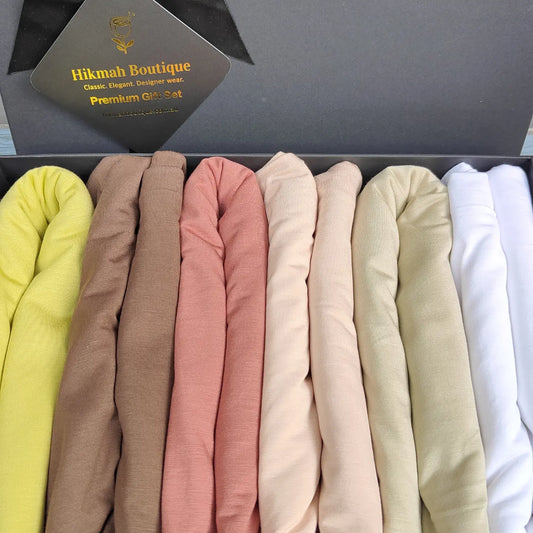 The Premium Bamboo Hijab Gift Box, exclusively sold by Hikmah Boutique, is the ultimate gift for any hijabi woman. Made from the finest quality bamboo fabric, these hijabs are incredibly soft, silky, and breathable. Whether you're buying for yourself or for a loved one, this hijab gift box is sure to impress. 