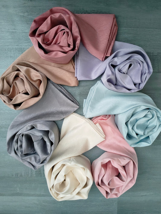 Textured Satin Hijab Scarf