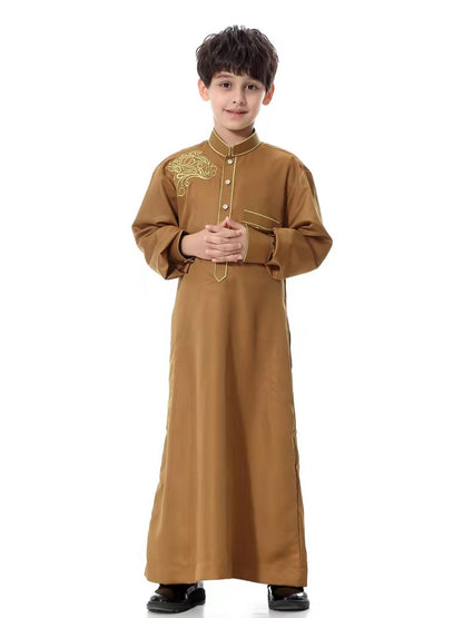 Boys Thobe With Embroidered Design - Hikmah Boutique