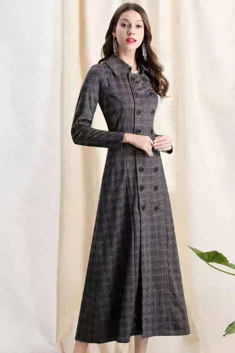 Check Tweed Long Jacket Dress - Hikmah BoutiqueIntroducing our check tweed long winter jacket, the perfect addition to your winter wardrobe. Made with high-quality materials, this jacket is both stylish and practical, ensuring that you stay warm and on-trend all winter long. Crafted from a luxurious blend of spandex and polyester, our winter jacket will keep you warm.