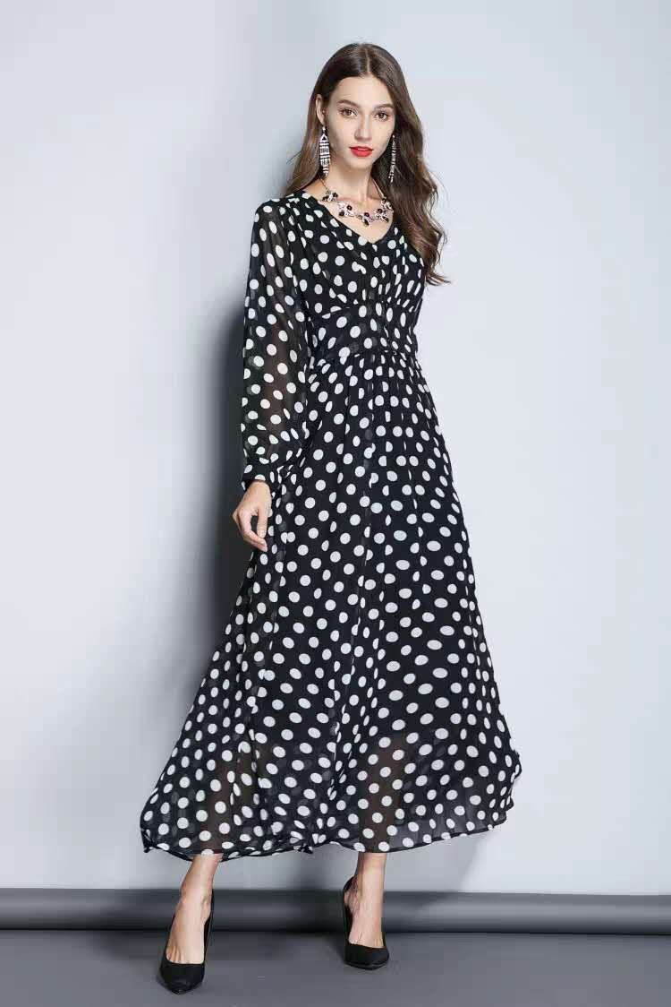 A line store polka dot dress